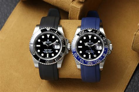 rolex oysterflex strap submariner|rolex submariner with rubber strap.